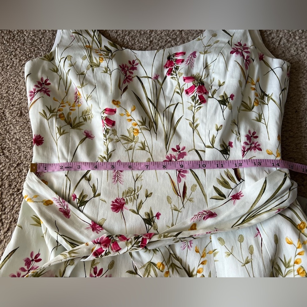 NWT Gal Meets Glam Petal Wildflower Floral Flare Dress Sz 4 Belted Pockets - Picture 14 of 16